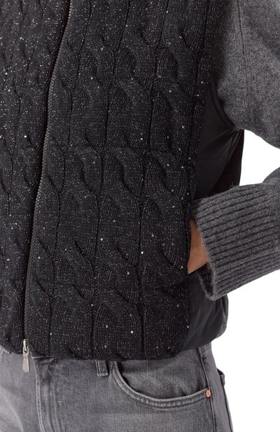 Жилет из шерсти и кашемира GRAN SASSO черного цвета по цене 75500 руб., арт. 78270/68670, фото 5 Жилет из шерсти и кашемира GRAN SASSO, арт. 78270/68670, фото 5