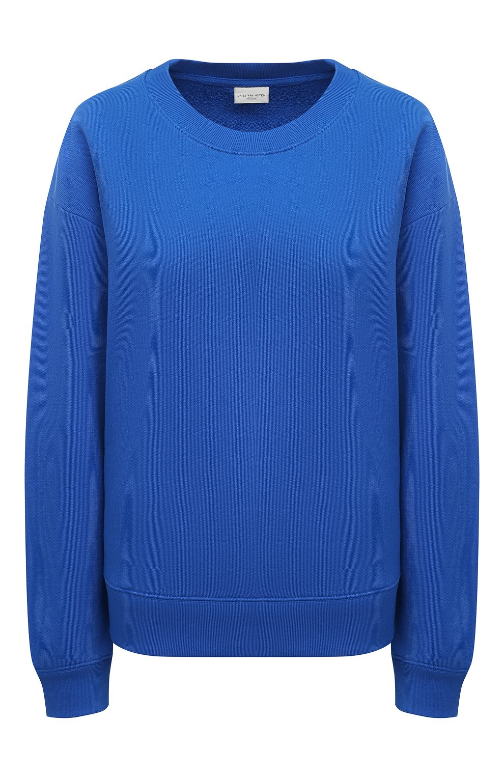 Хлопковый свитшот DRIES VAN NOTEN синего цвета по цене 34950 руб., арт. 222-011104-5615, фото 1 Хлопковый свитшот DRIES VAN NOTEN, арт. 222-011104-5615, фото 1