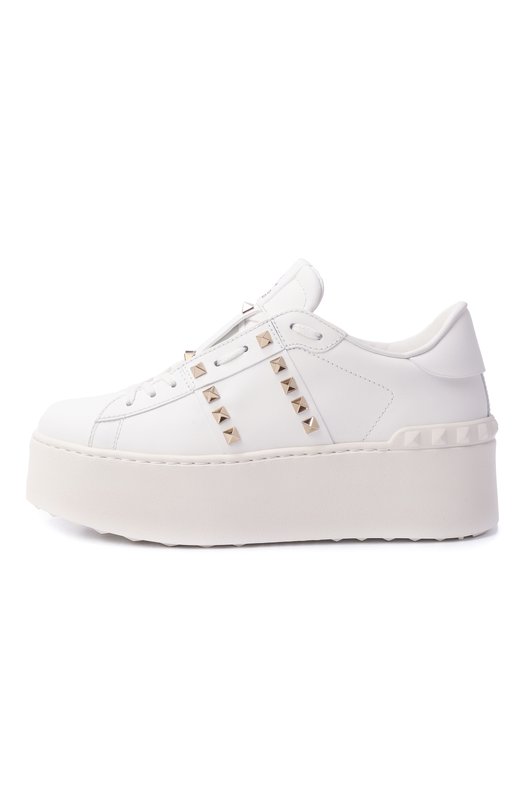 Кожаные кеды Rockstud Untitled Valentino 5W2S0GG8/BHS Белый  5W2S0GG8/BHS Фото 4