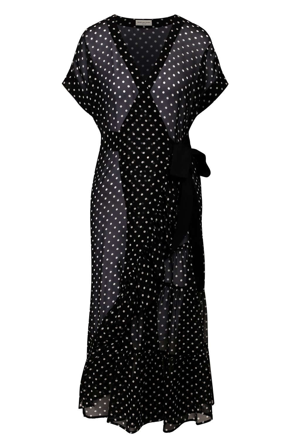 Шелковое платье DRIES VAN NOTEN черного цвета по цене 110500 руб., арт. 201-11045-9410, фото 1 Шелковое платье DRIES VAN NOTEN, арт. 201-11045-9410, фото 1
