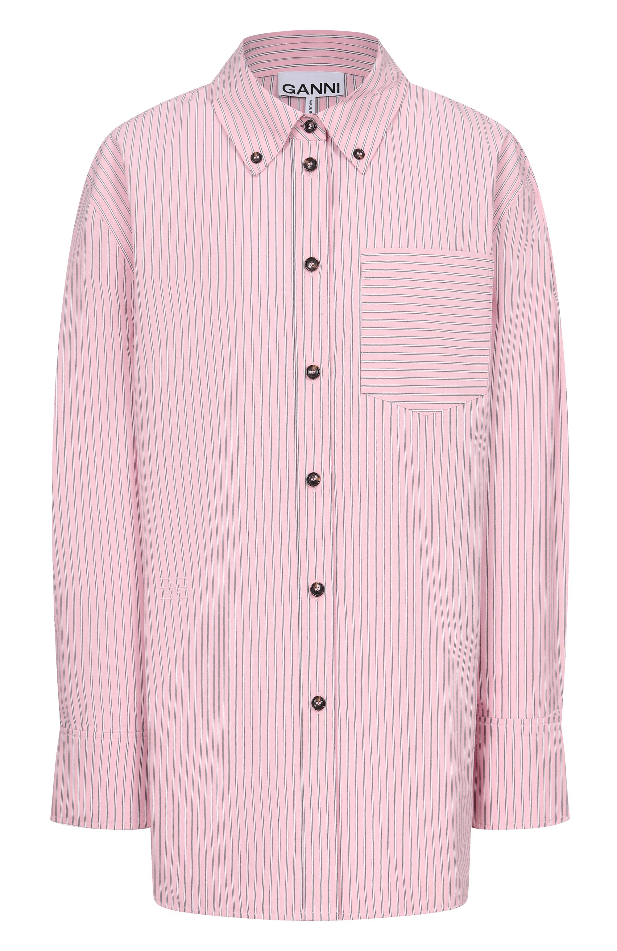 Хлопковая рубашка GANNI, арт. A1040070, фото 1