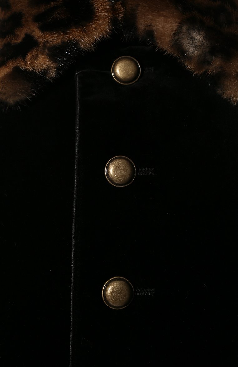 Куртка с мехов�ым воротником SAINT LAURENT, арт. 680997/Y9E08, фото 1