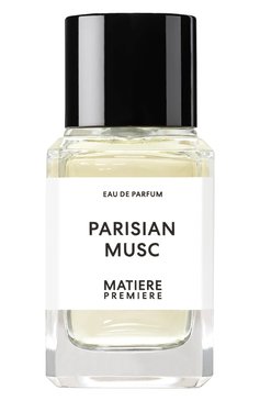 Парфюмерная вода parisian musc (100ml) MATIERE PREMIERE бесцветного цвета, арт. 3770007317193 | Фото 1 (Косметика кросс-кт: Парфюмерия У; Региональные ограничения белый список (Axapta Mercury): Не проставлено; Нос: Не проставлено; Тип продукта - парфюмерия: Парфюмерная вода; Ограничения доставки: flammable)