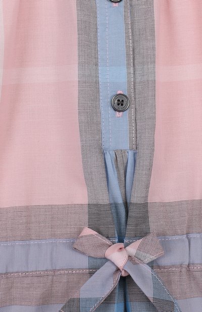 Хлопковое мини-платье с принтом на кулиске BURBERRY, арт. 4066846, фото 3
