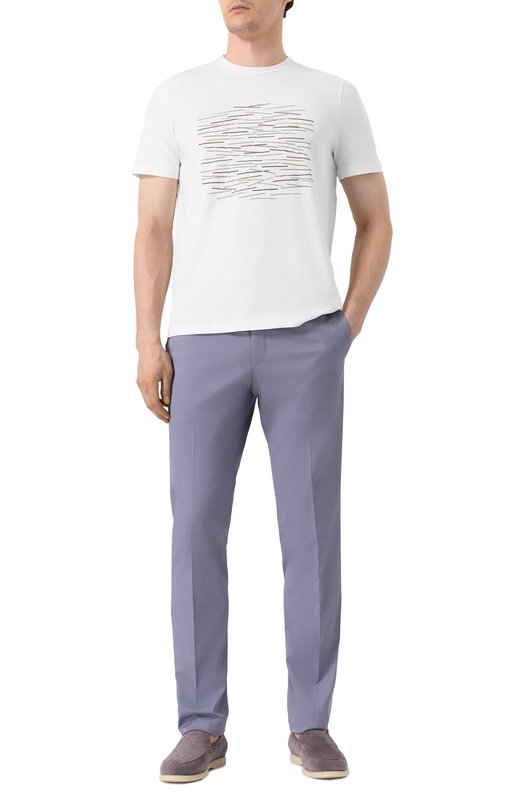 Хлопковая футболка Corneliani 25G585-2525063 Белый  25G585-2525063 Фото 2