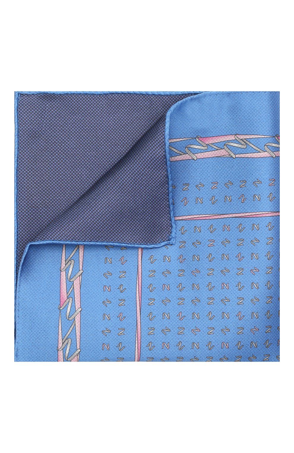 Шелковый платок ZILLI синего цвета по цене 9900 руб., арт. 51609/HANDKERCHIEF, фото 1 Шелковый платок ZILLI, арт. 51609/HANDKERCHIEF, фото 1