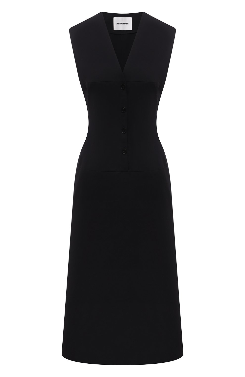 Платье из хлопка и шелка JIL SANDER, арт. JSWS507406-WS251400, фото 1