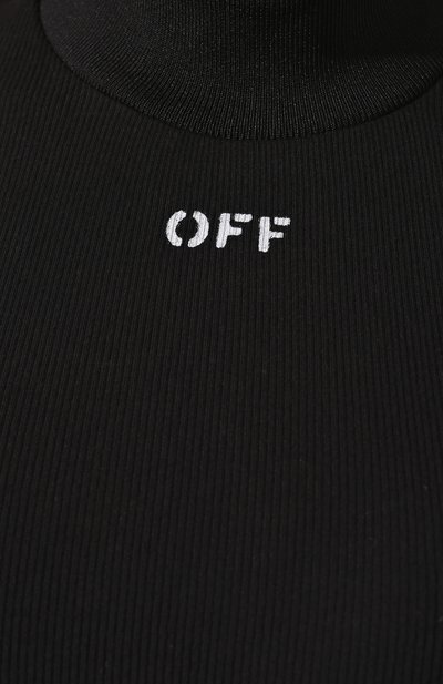 Хлопковый топ OFF-WHITE черного цвета по цене 16200 руб., арт. 0WAA058R191430531001, фото 5 Хлопковый топ OFF-WHITE, арт. 0WAA058R191430531001, фото 5