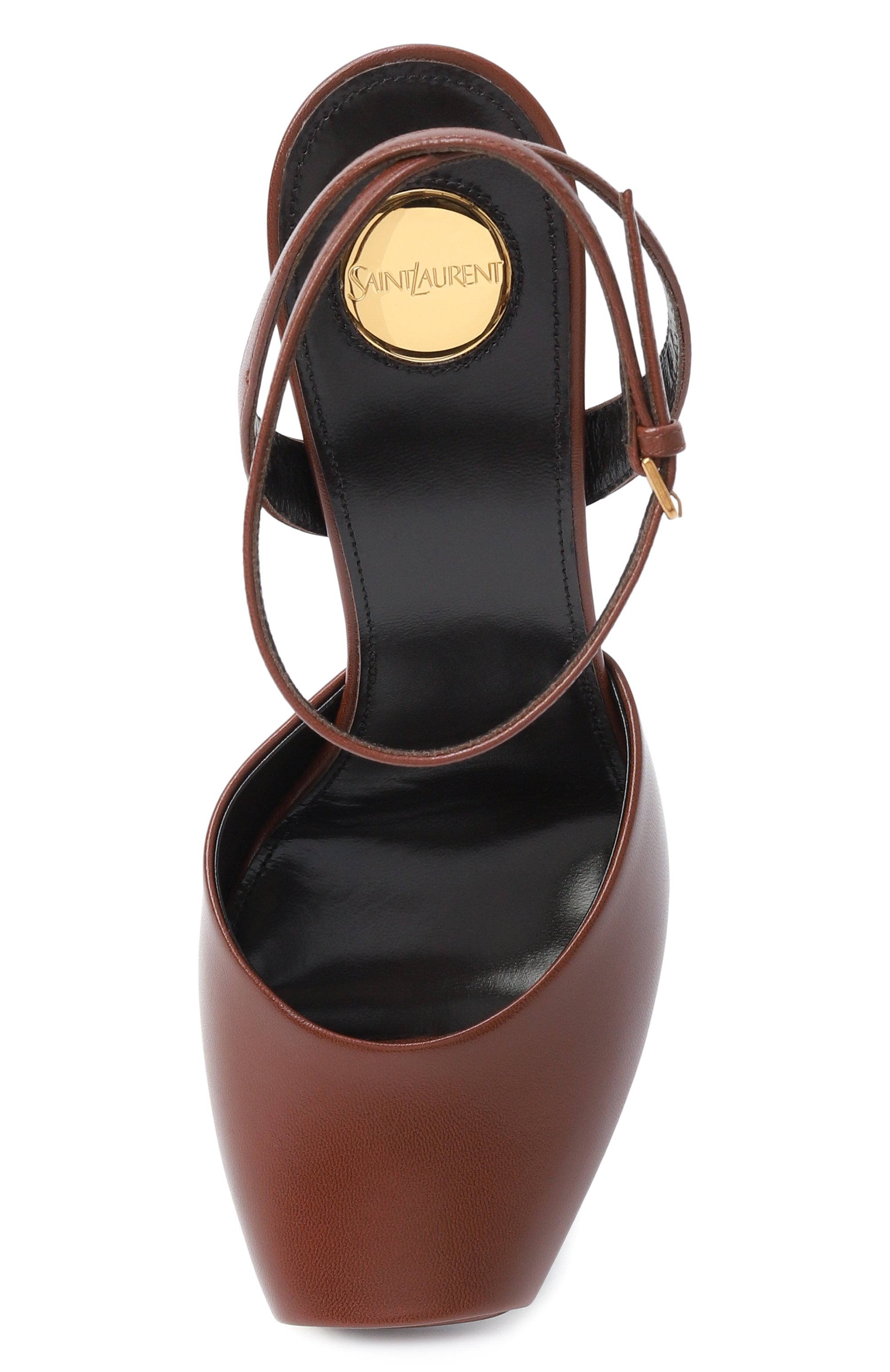 Кожаные босоножки la scandale SAINT LAURENT, арт. 823500/AACSQ, фото 6