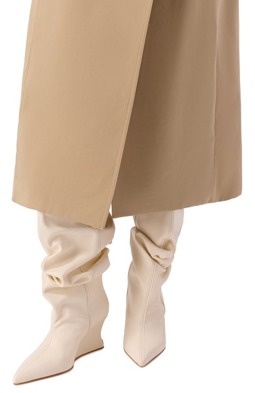 Кожаные полусапоги Balmain FN0TA181/LVIT Кремовый  FN0TA181/LVIT Фото 2