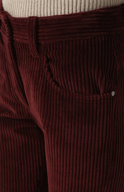 Вельветовые брюки BRUNELLO CUCINELLI бордового цвета по цене 95200 руб., арт. MA107P6846, фото 5 Вельветовые брюки BRUNELLO CUCINELLI, арт. MA107P6846, фото 5