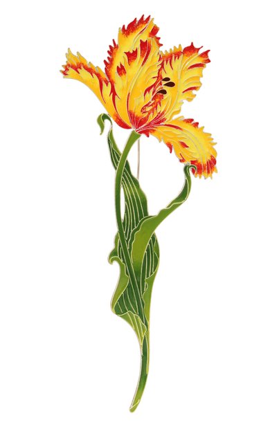 Женская брошь дворцовый тюльпан РУССКИЕ САМОЦВЕТЫ, арт. 41619