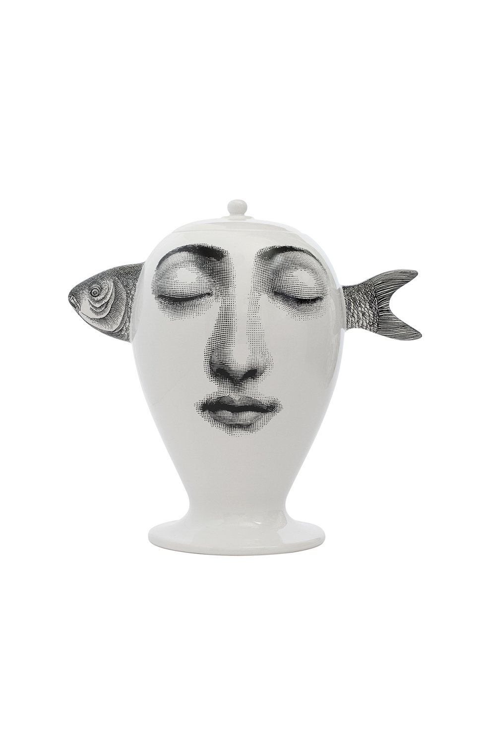 Ваза pesce FORNASETTI черно-белого цвета по цене 183000 руб., арт. F0R-10546, фото 2 Ваза pesce FORNASETTI, арт. F0R-10546, фото 2