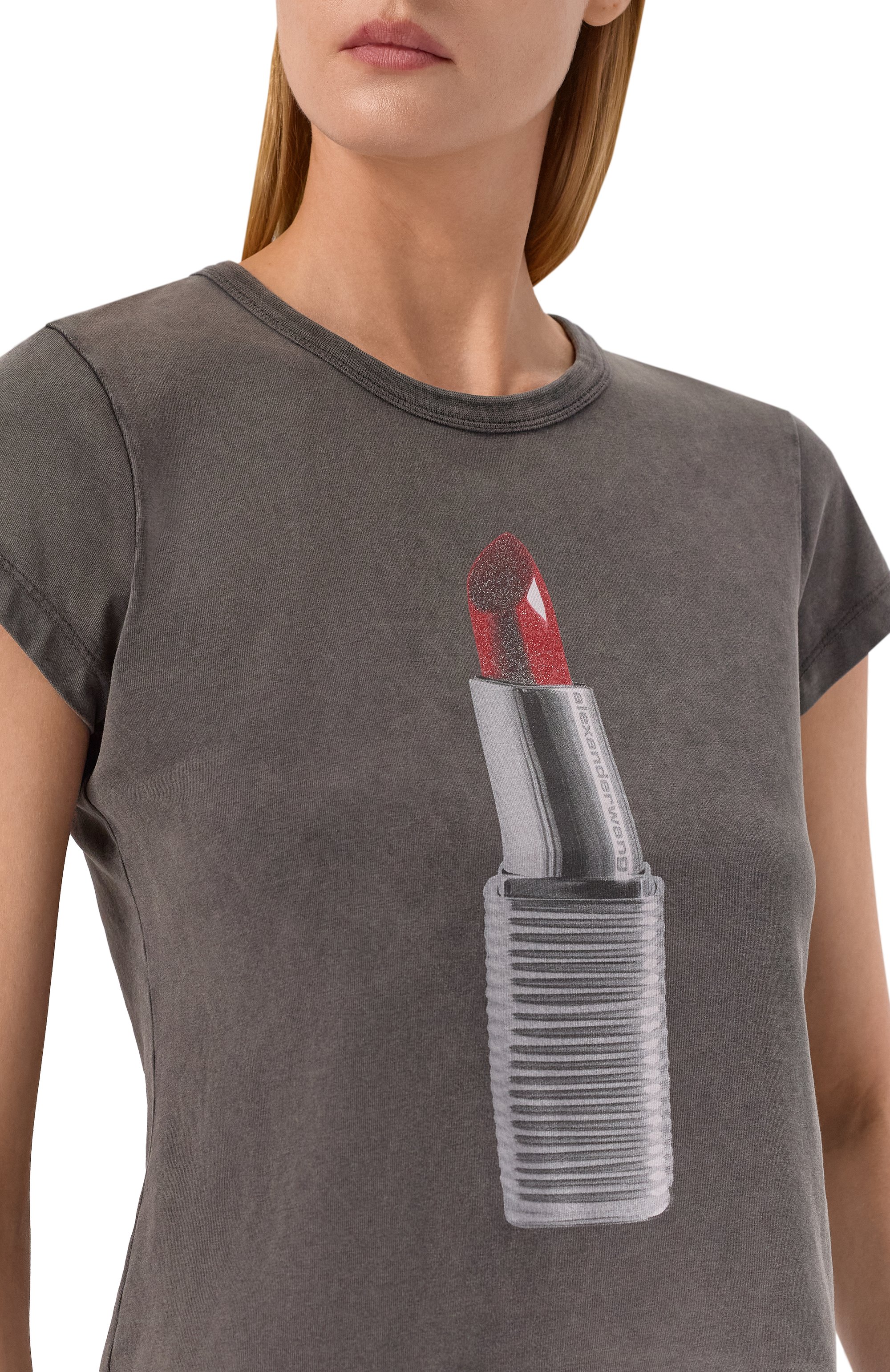 Хлопковая футболка ALEXANDER WANG, арт. 1CC2261295, фото 5