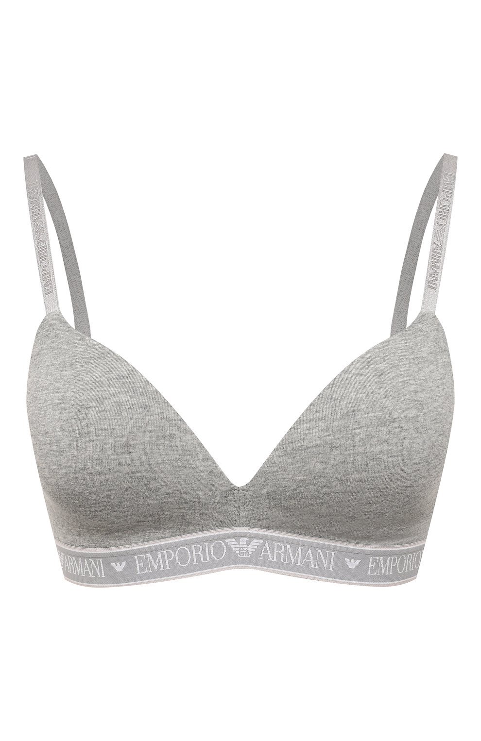 Бюстгальтер с плотной чашкой EMPORIO ARMANI серого цвета по цене 4310 руб., арт. 164410/2F227, фото 1 Бюстгальтер с плотной чашкой EMPORIO ARMANI, арт. 164410/2F227, фото 1