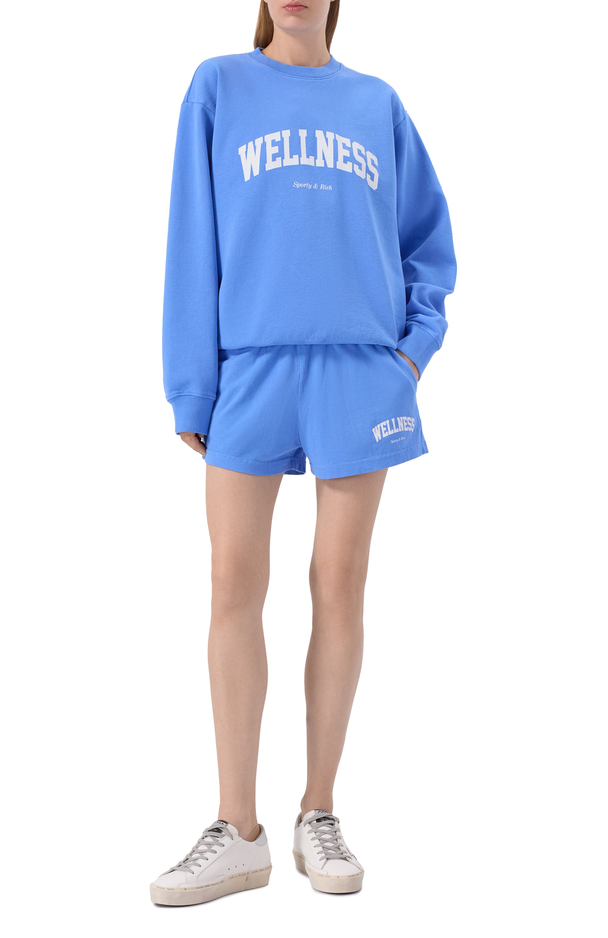 Хлопковый свитшот SPORTY AND RICH, арт. ST071621001BL102, фото 2