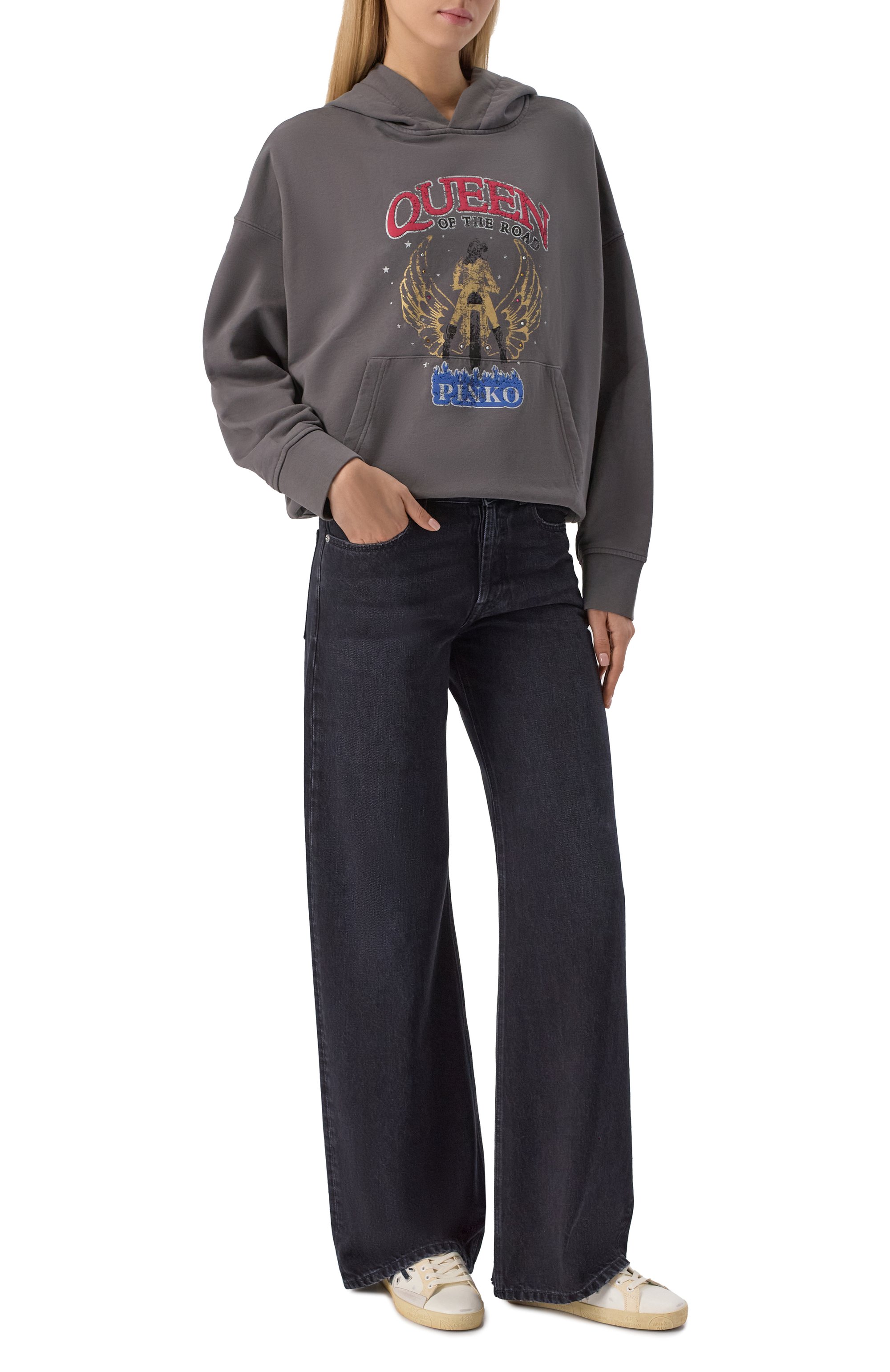 Хлопковое худи PINKO, арт. 104623/A2DB, фото 2