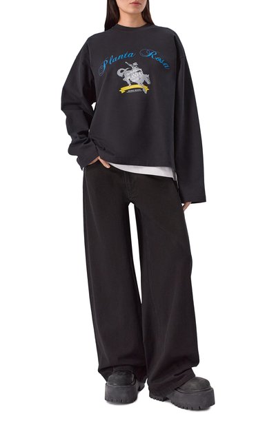 Хлопковый лонгслив PLANTA ROSA, арт. PR/L02.1/RODEO-ICON/300VELVET, фото 5