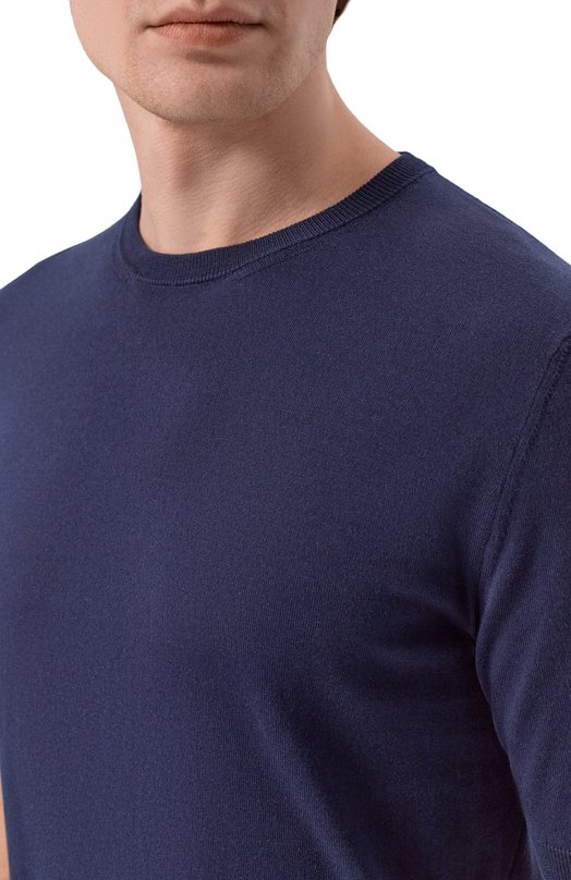 Хлопковый джемпер Andrea Campagna M5426-8055 Синий  M5426-8055 Фото 5