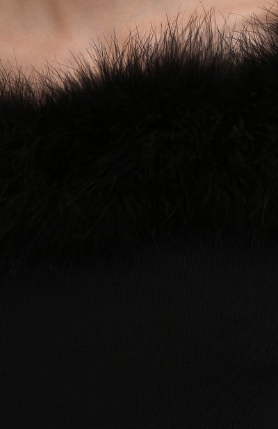 Топ из вискозы с отделкой перьями SAINT LAURENT, арт. 657252/Y75BB, фото 5