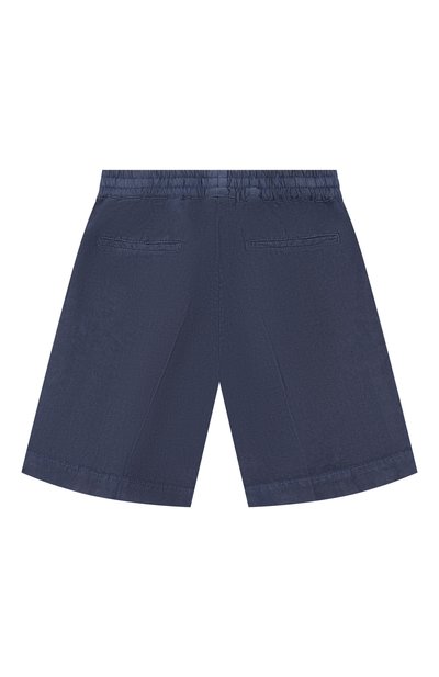 Льняные шорты BRUNELLO CUCINELLI темно-синего цвета по цене 39950 руб., арт. B243DP902A, фото 2 Льняные шорты BRUNELLO CUCINELLI, арт. B243DP902A, фото 2