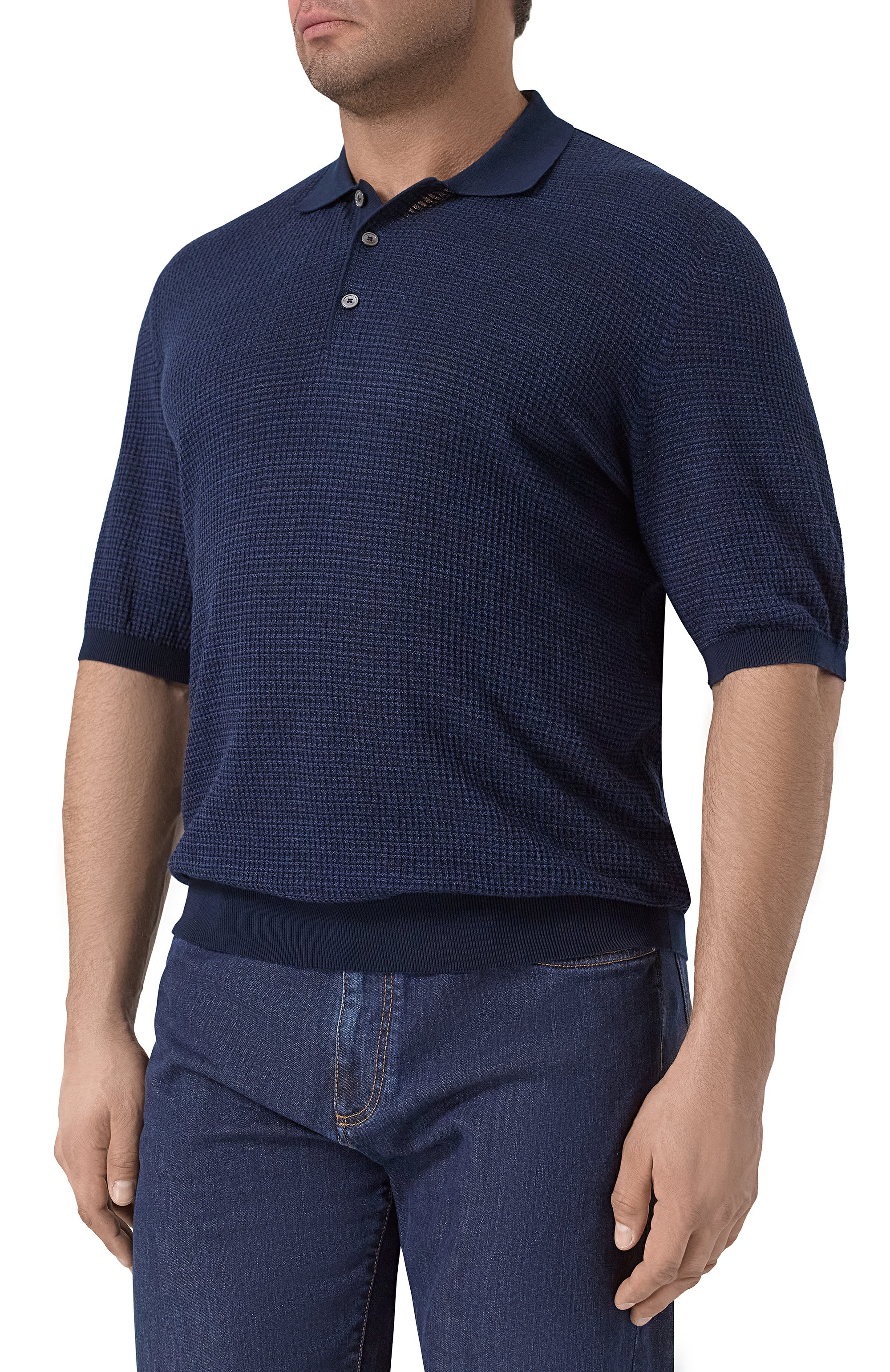 Поло изо льна и хлопка CORTIGIANI, арт. 2A9107, фото 3