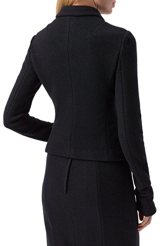 Шерстяной жакет Dolce & Gabbana F27HFT/HU2BB Чёрный  F27HFT/HU2BB Фото 4