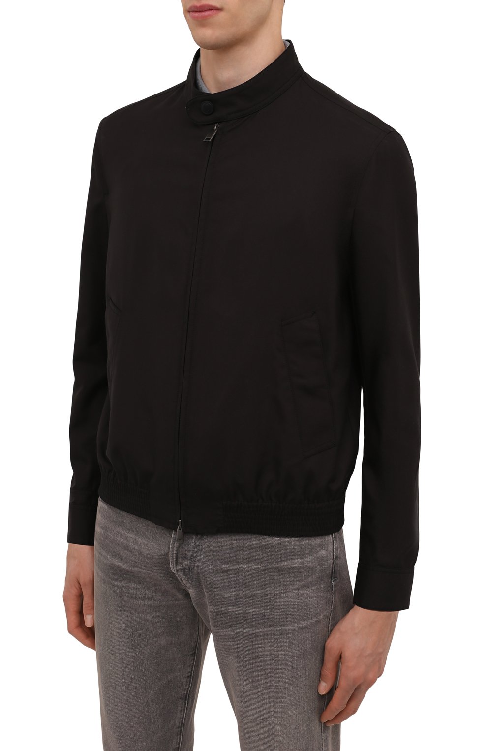 Шелковый бомбер BRIONI черного цвета по цене 328000 руб., арт. SLS30L/P0410, фото 3 Шелковый бомбер BRIONI, арт. SLS30L/P0410, фото 3