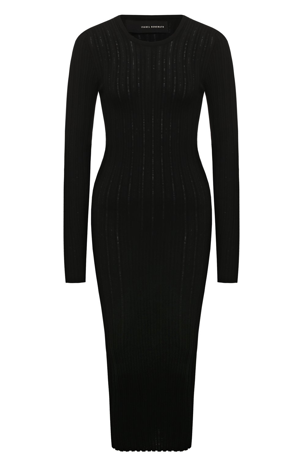 Платье из вискозы ISABEL BENENATO черного цвета по цене 55850 руб., арт. DK97F24, фото 1 Платье из вискозы ISABEL BENENATO, арт. DK97F24, фото 1