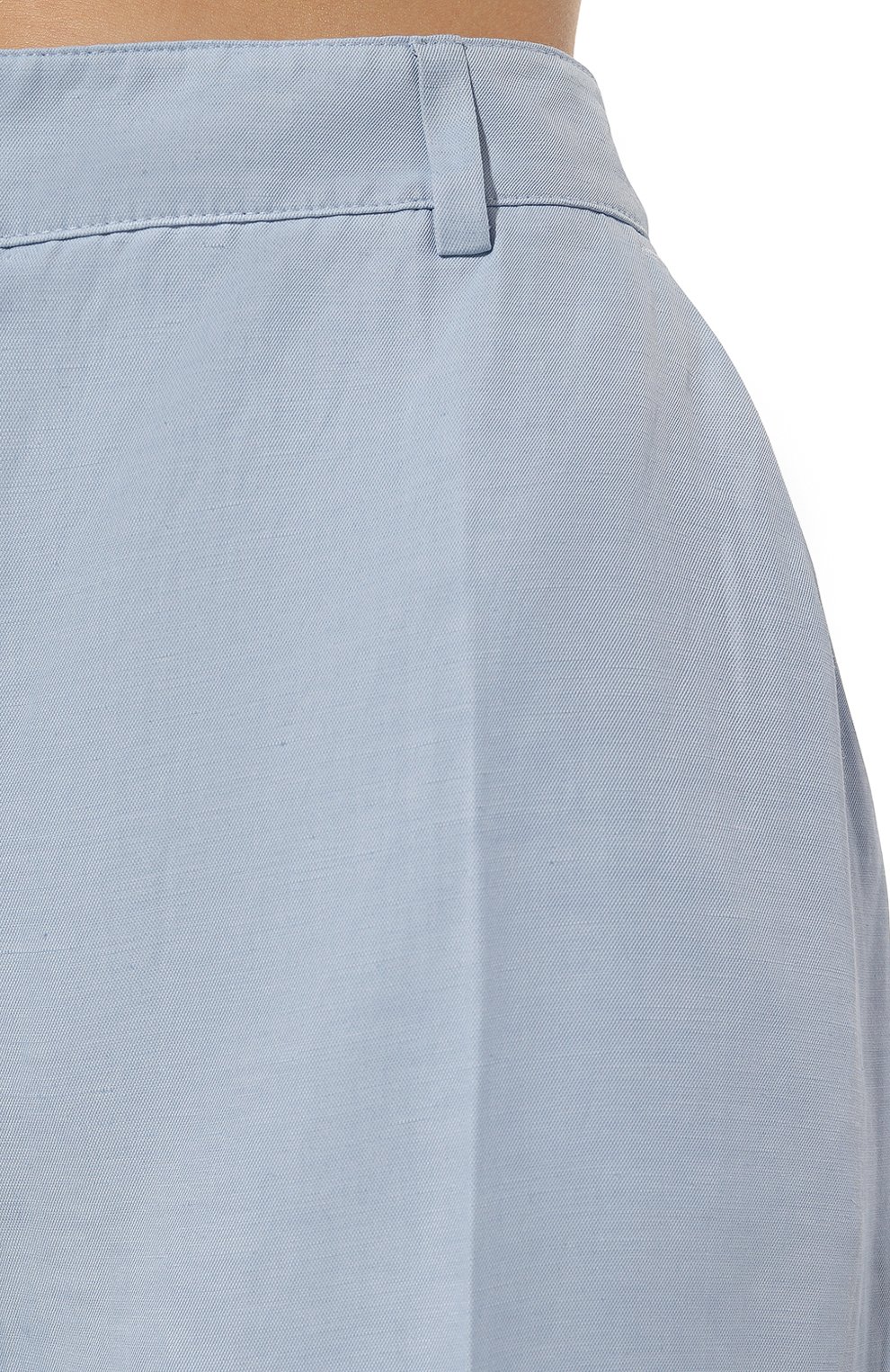 Брюки из вискозы и льна P.A.R.O.S.H. голубого цвета по цене 49250 руб., арт. D232214, фото 5 Брюки из вискозы и льна P.A.R.O.S.H., арт. D232214, фото 5