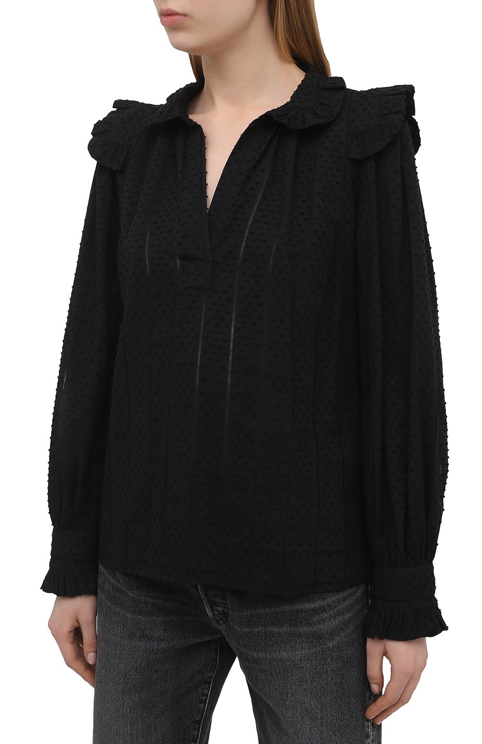 Блузка из хлопка и вискозы BY MALENE BIRGER, арт. Q68829011/GIV0TIALA, фото 3