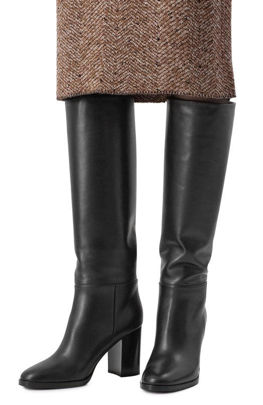 Кожаные сапоги Gianvito Rossi G80488.85CU0.VGUNENE Чёрный  G80488.85CU0.VGUNENE Фото 2