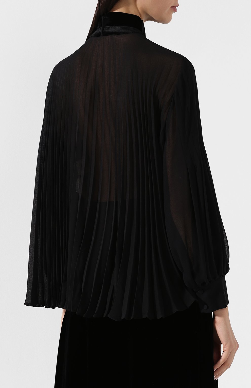 Шелковая блузка с бантом FENDI, арт. FS7018 A3MV, фото 4