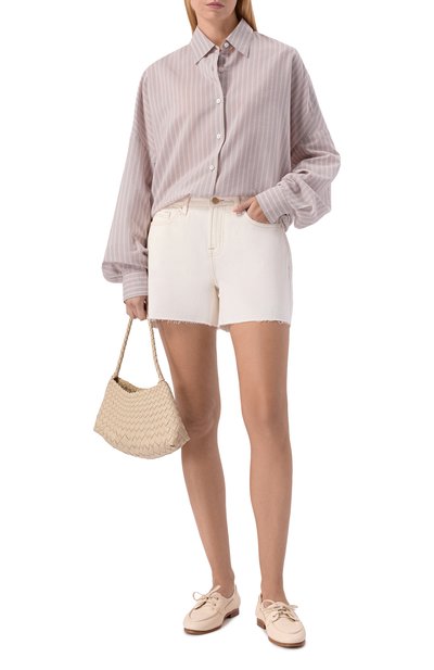 Джинсовые шорты monroe 7 FOR ALL MANKIND белого цвета по цене 21300 руб., арт. 7U900D52-MKY, фото 2 Джинсовые шорты monroe 7 FOR ALL MANKIND, арт. 7U900D52-MKY, фото 2