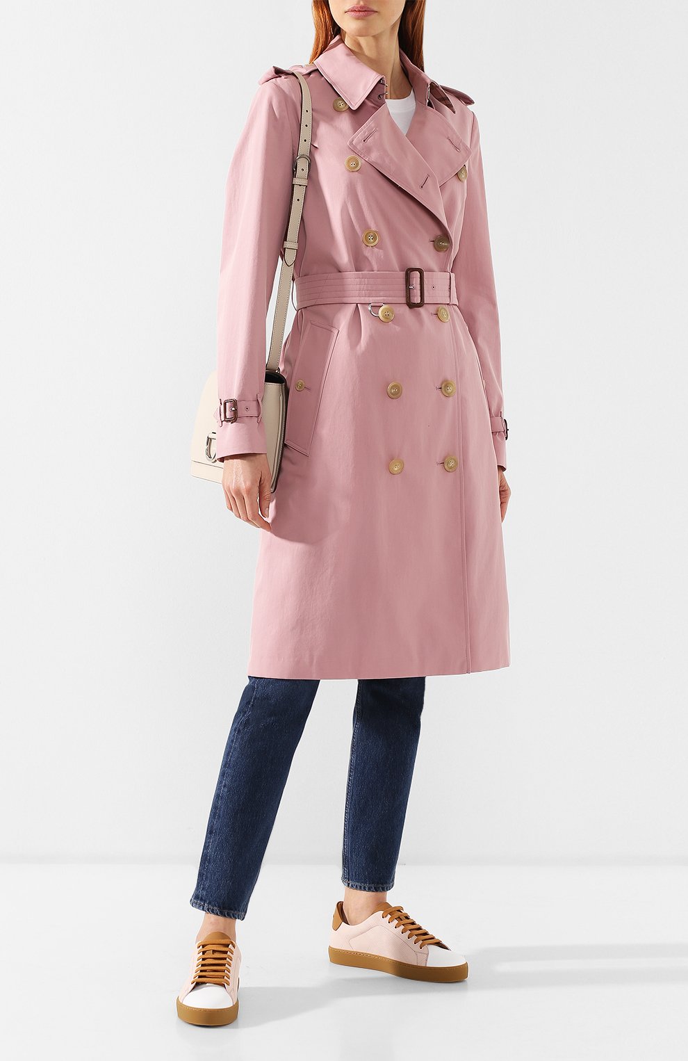 Хлопковый тренч kensington BURBERRY светло-розового цвета по цене 260000 руб., арт. 8003525, фото 2 Хлопковый тренч kensington BURBERRY, арт. 8003525, фото 2