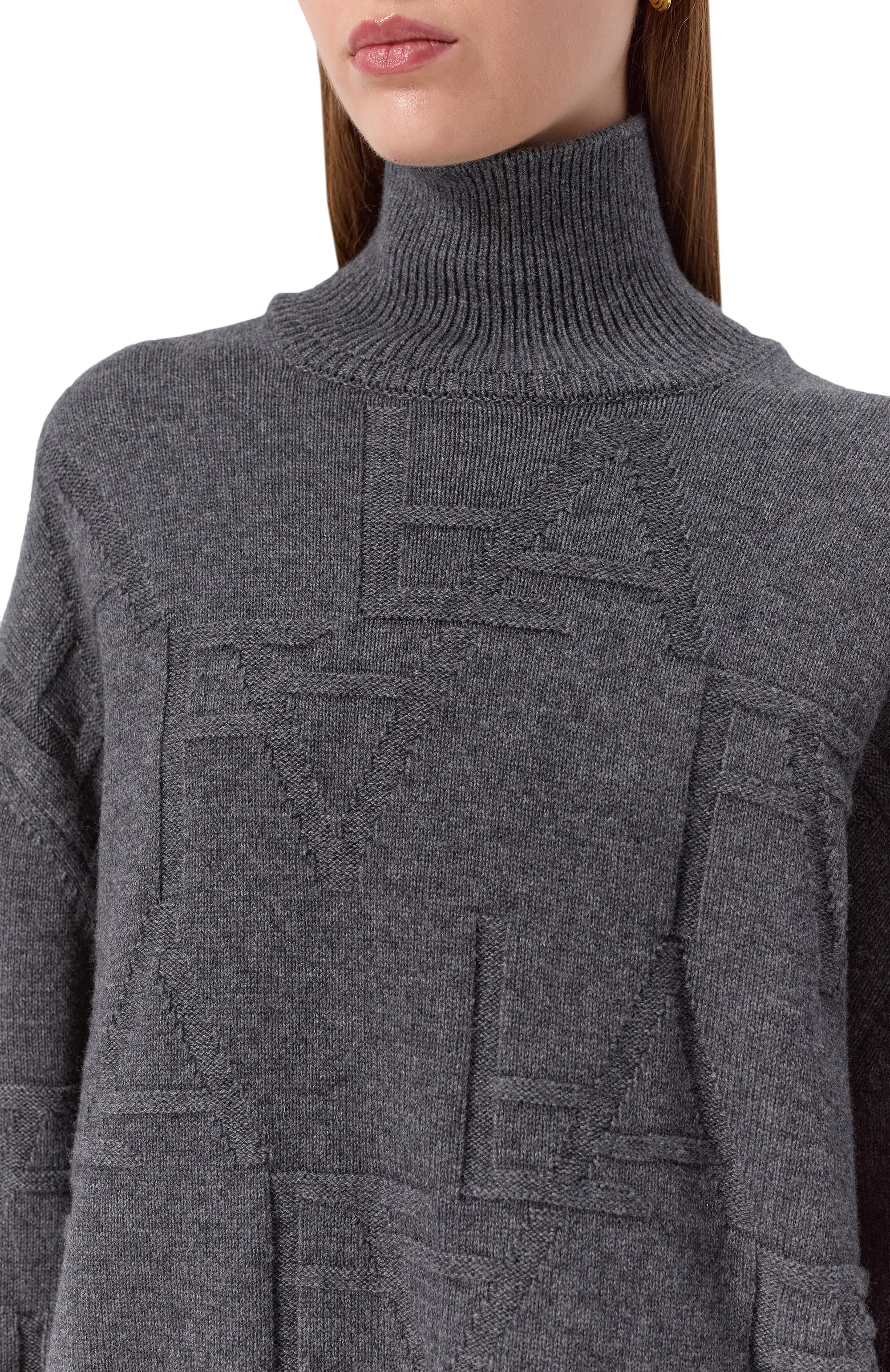 Свитер из шерсти и кашемира FREEAGE темно-серого цвета по цене 56540 руб., арт. W25.SW089.2030.991, фото 5 Свитер из шерсти и кашемира FREEAGE, арт. W25.SW089.2030.991, фото 5