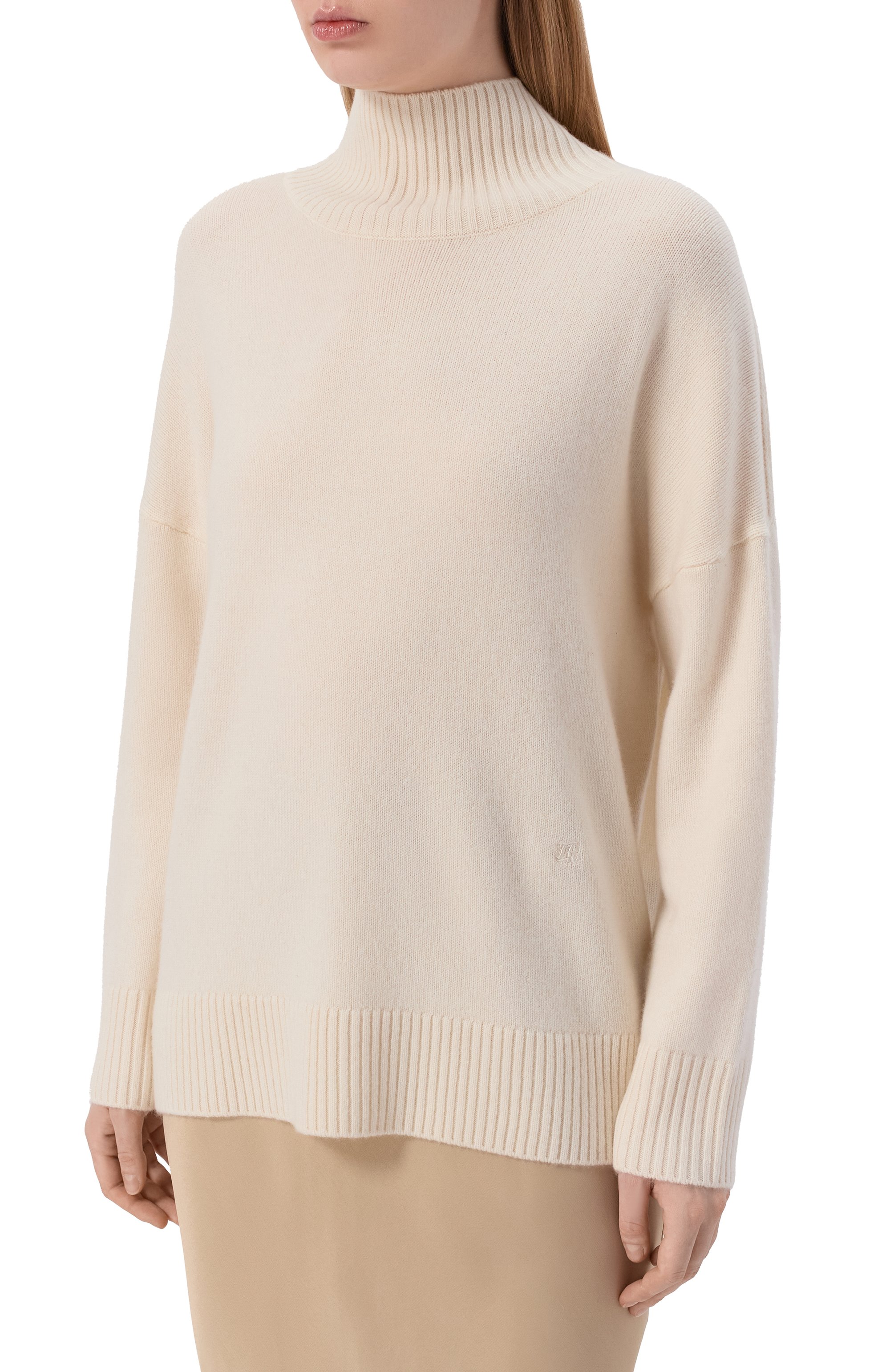 Кашемировый свитер THE KOOPLES кремового цвета по цене 51250 руб., арт. FPUL31037K, фото 3 Кашемировый свитер THE KOOPLES, арт. FPUL31037K, фото 3