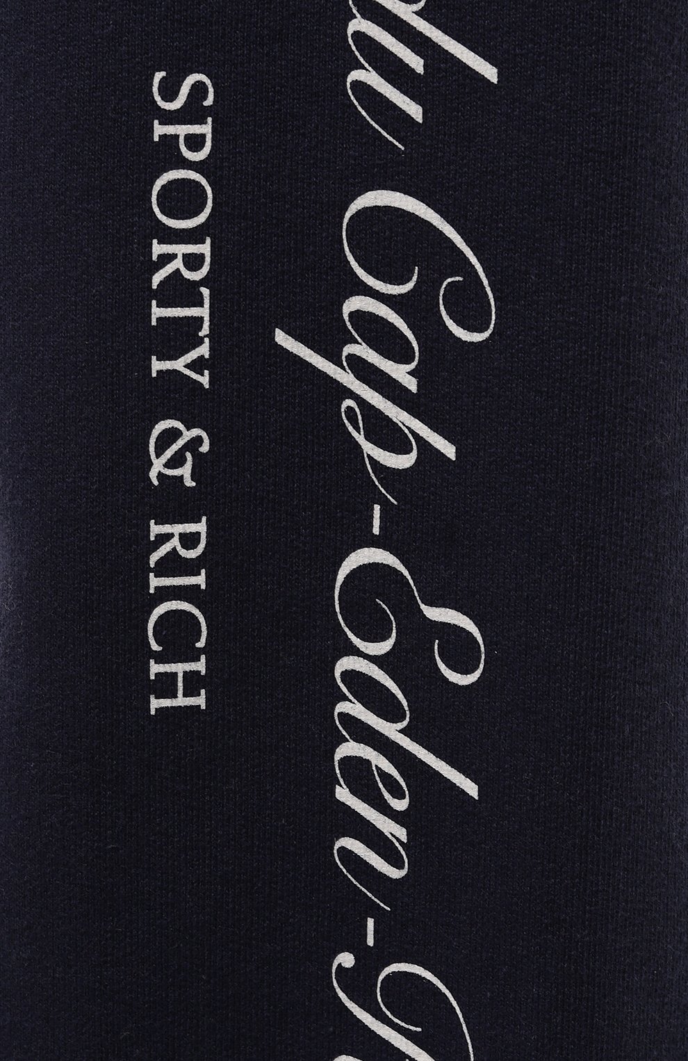 Хлопковые джоггеры sporty & rich х hotel du cap-eden-roc SPORTY AND RICH темно-синего цвета по цене 22650 руб., арт. PA036501651BL32, фото 5 Хлопковые джоггеры sporty & rich х hotel du cap-eden-roc SPORTY AND RICH, арт. PA036501651BL32, фото 5