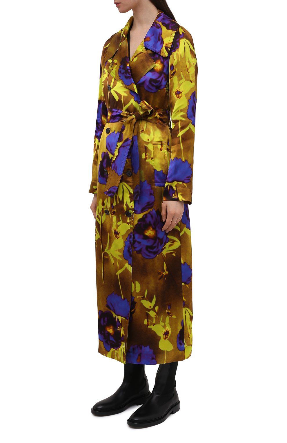 Тренч из вискозы и шелка DRIES VAN NOTEN, арт. 211-10229-2089, фото 3