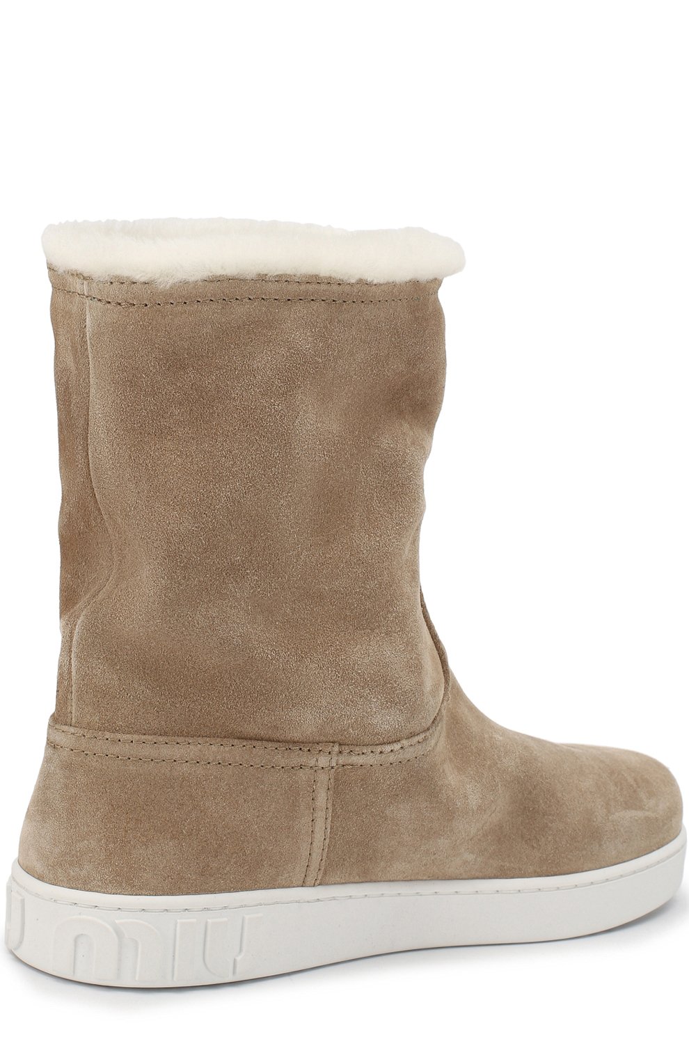 Замшевые сапоги с внутренней отделкой из меха MIU MIU, арт. 5U896B/E1D, фото 4