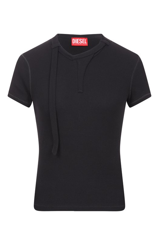 Хлопковая футболка Diesel A23645/0JEAI Чёрный A23645/0JEAI