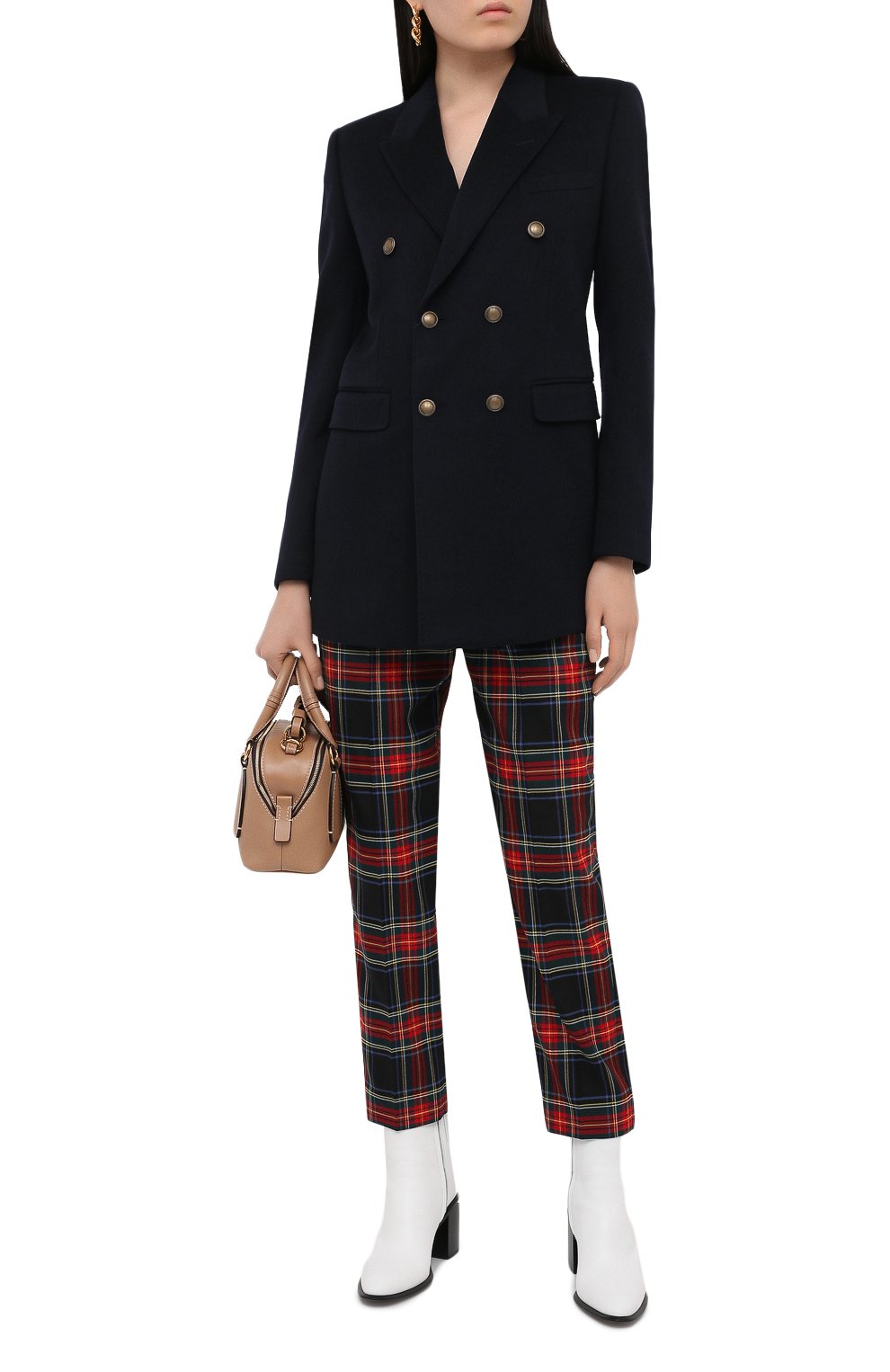 Шерстяные брюки BALMAIN разноцветного цвета по цене 125500 руб., арт. UF15172/W085, фото 3 Шерстяные брюки BALMAIN, арт. UF15172/W085, фото 3