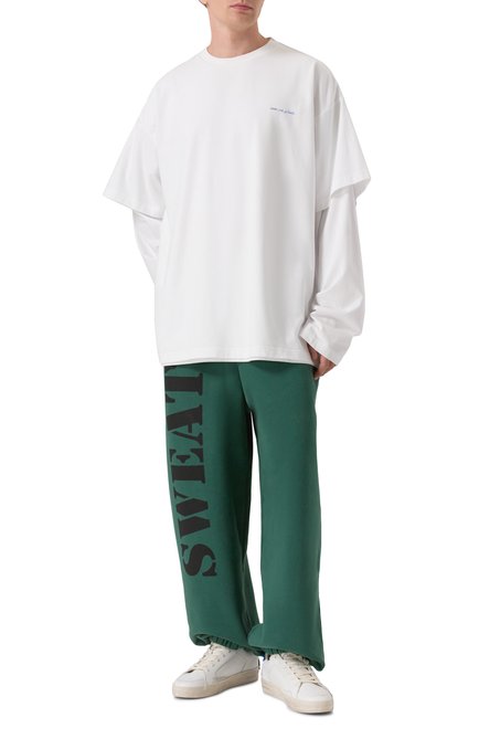 Мужская хлопковый лонгслив VETEMENTS, ар�т. UA65LS220W/LIGHT JERSEY