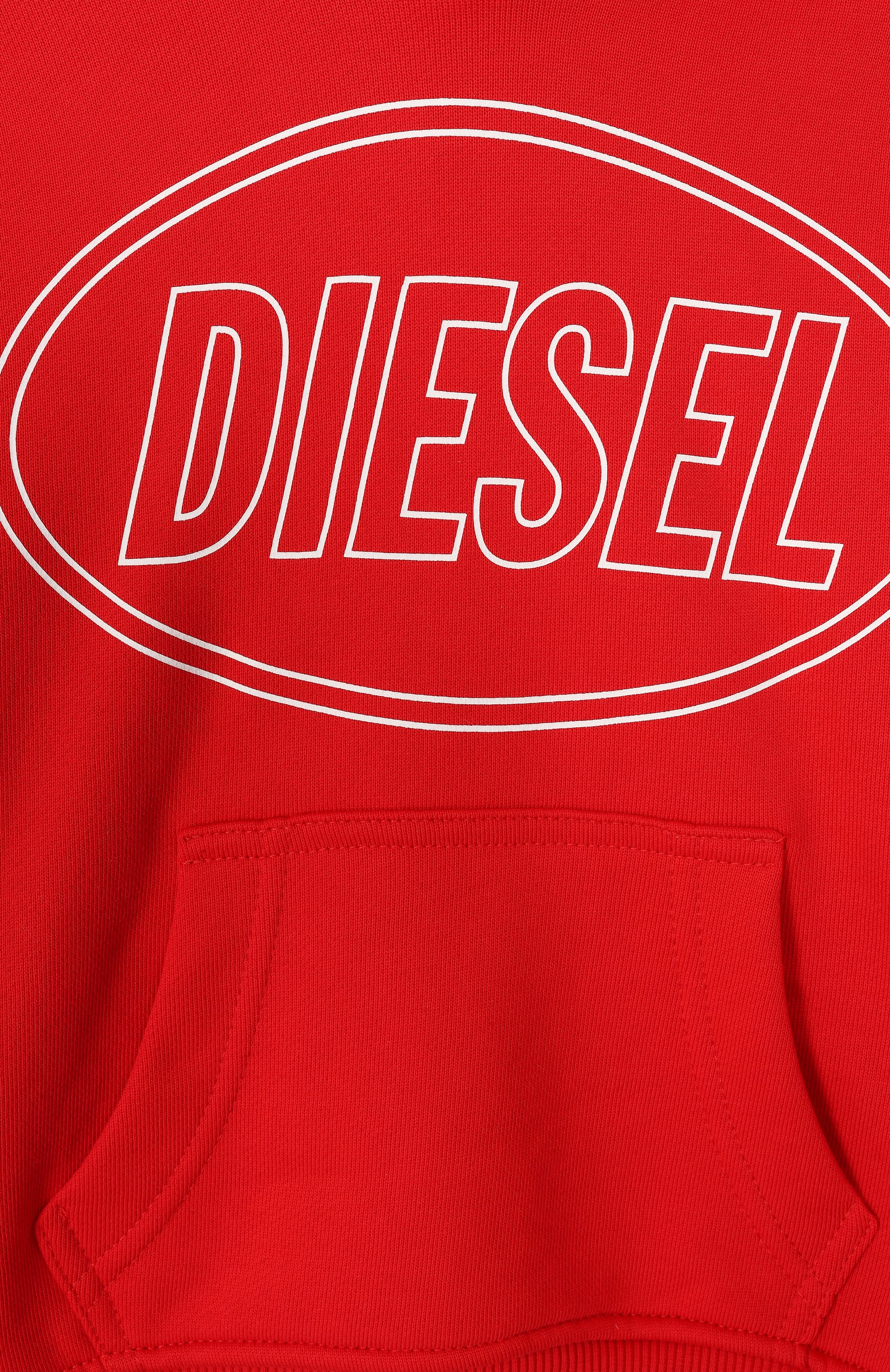 Хлопковое худи DIESEL, арт. J02612/0GEAD, фото 3