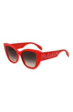 Женские солнцезащитные очки ALEXANDER MCQUEEN красного цвета, арт. AM0347S 002 | Фото 1 (Тип очков: С/з; Региональные ограничения белый список (Axapta Mercury): Не проставлено; Нос: Не проставлено; Материал: Пластик; Оптика Гендер: оптика-женское; Очки форма: Cat-eye)