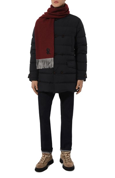 Кашемировый шарф с отделкой из кожи крокодила STEFANO RICCI, арт. MWA0300030/6853, фото 3