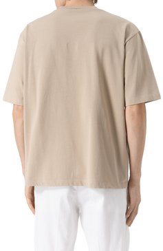 Мужская хлопковая футболка DSQUARED2 бежевого цвета, арт. S74GD1412/D20033 | Фото 4 (Рукава: Короткие; Длина (для топов): Стандартные; Стили: Кэжуэл; Принт: С принтом; Материал внешний: Хлопок; Мужское Кросс-КТ: Футболка-одежда; Кросс-КТ: Джерси)