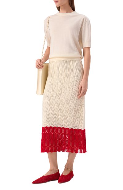 Хлопковая юбка JIL SANDER, арт. J02MA0368/J15477, фото 2