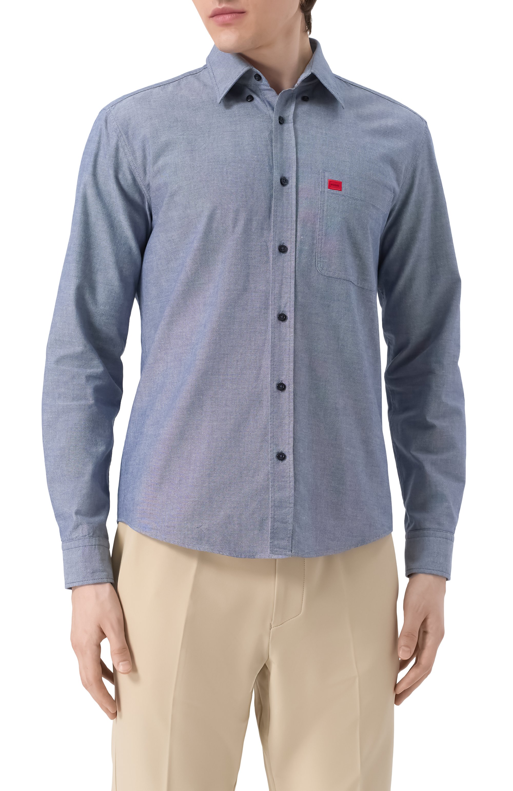 Хлопковая рубашка HUGO, арт. 50479302, фото 3