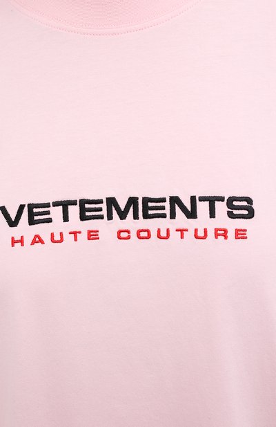 Хлопковая футболка VETEMENTS, арт. UE51TR470P 1610/W, фото 5